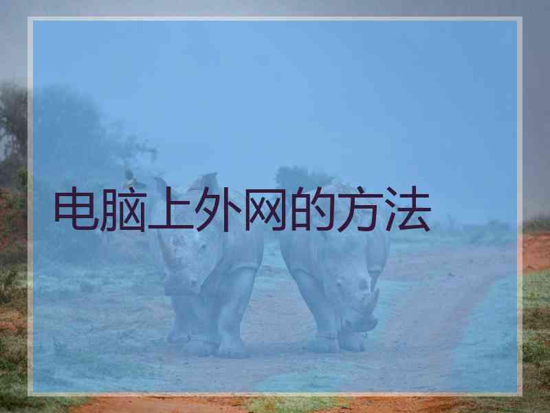 电脑上外网的方法
