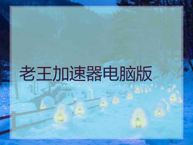 老王加速器电脑版
