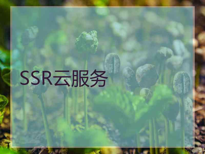 SSR云服务