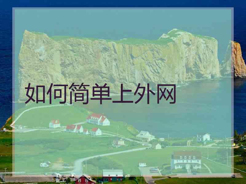 如何简单上外网