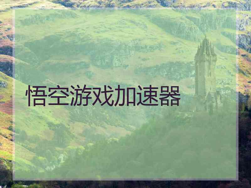 悟空游戏加速器
