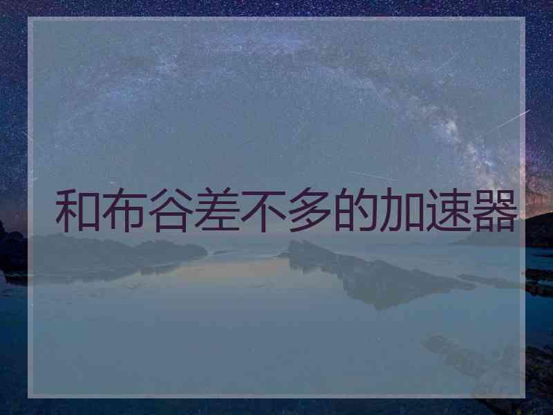 和布谷差不多的加速器