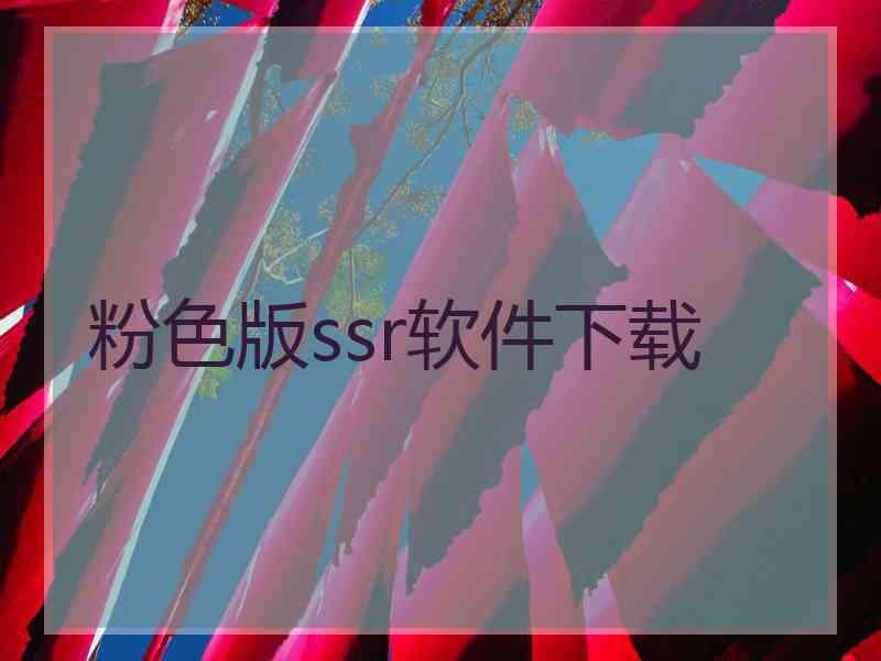 粉色版ssr软件下载
