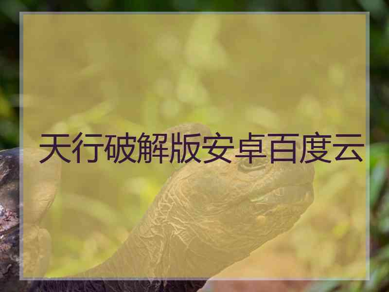 天行破解版安卓百度云
