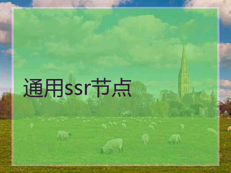 通用ssr节点