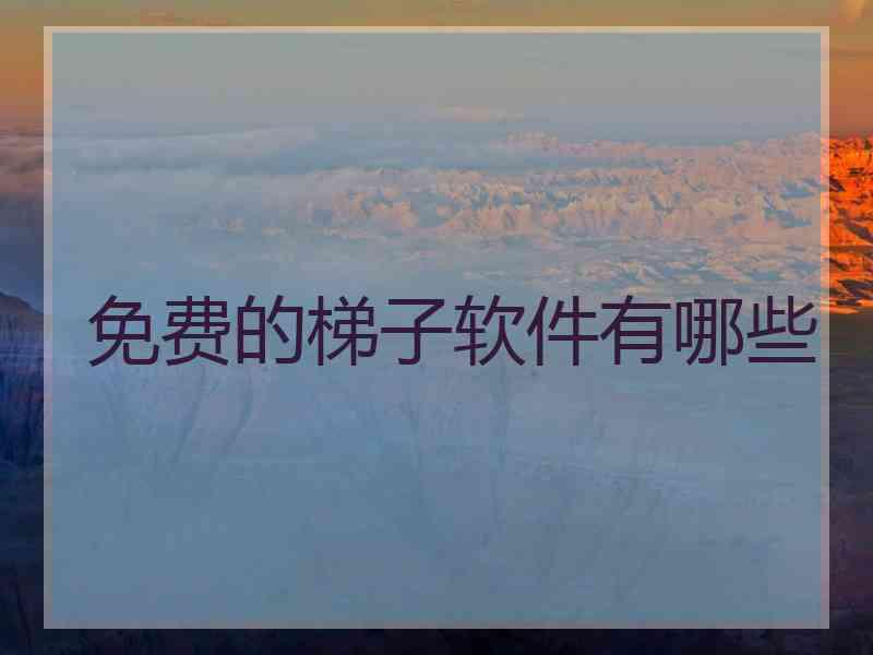 免费的梯子软件有哪些