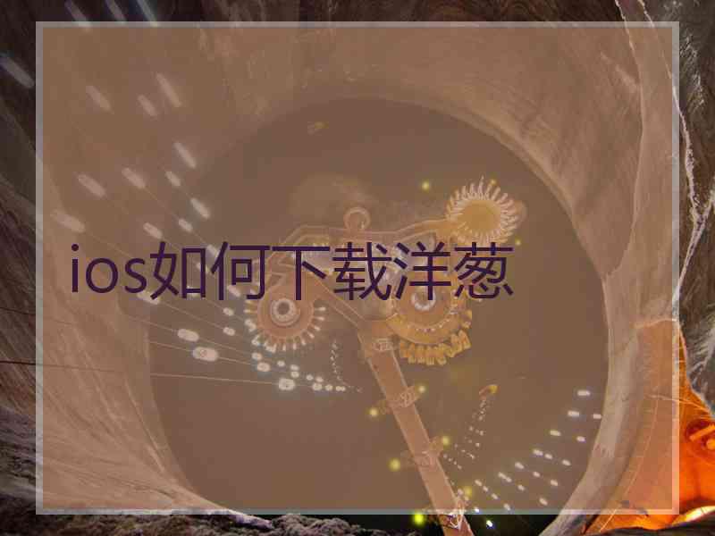 ios如何下载洋葱